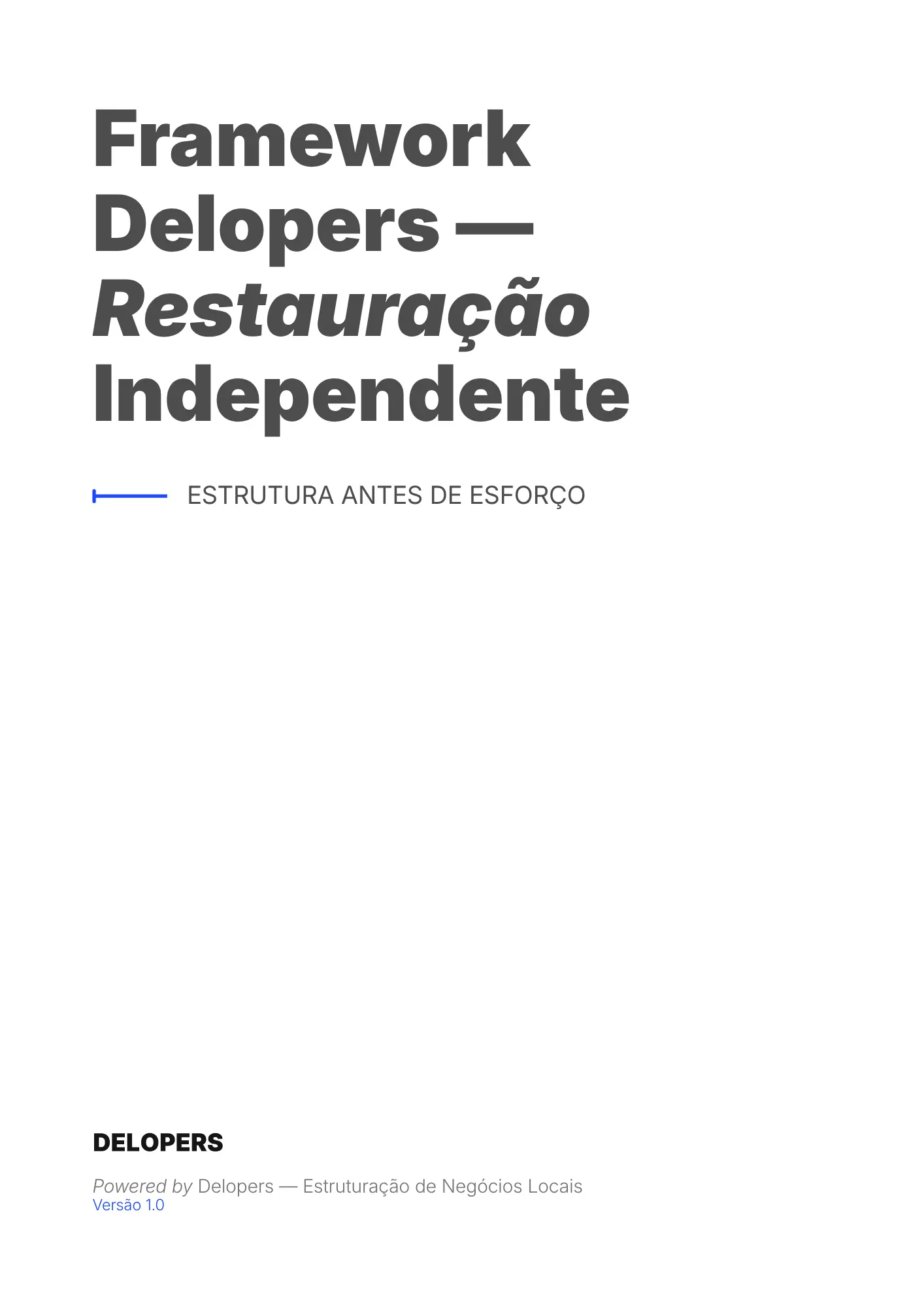 Capa do Framework